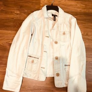 American Eagle Khaki Button-Up Jacket